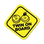 Twin On Board Boy & Girl Sticker Decal Car Vinyl Sign Window Cute