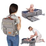 Travel Bassinet – 3 in 1 Diaper Bag Backpack – Portable Baby Travel Bed – Mobile Changing Station – Crib with Foldable System – Perfect for Traveling – Unisex Design – for Boys and Girls by QAQADU