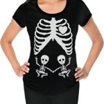 TeeStars – Halloween – Twins Pregnant Skeleton Baby Xray Costume Maternity Shirt