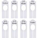 WILLBOND 8 Pieces Closet Dividers Baby Boy Girl Clothing Rack Size Dividers with Sizes Newborn to 18-24 Months