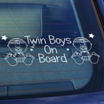 Twin Boys on Board Window Sticker