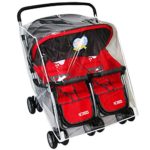Jiyaru Twin Stroller Rain Cover Universal Buggy Waterproof Wind Dust Shield