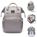 Baby Diaper Bag Backpack, Large Capacity Waterproof Mommy Nappy Bag for Women Toddler Newborn, Multifunction Travel Organizer with Stroller Straps, USB Charging Port, Perfect Mother’s Day Gifts – Grey