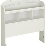 South Shore Tiara Collection Twin Bookcase Headboard – Pure White – Bedroom Furniture