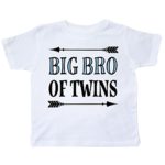 inktastic – Big Bro of Twins Brother Gift Toddler T-Shirt 2T White 2ebf5