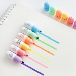 Tpingfe Highlighter Marker Creative Lovely Pill Shape Gel Pen for Kids Stationery, 6Pcs