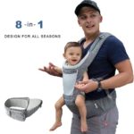 DaDa Hip Seat Baby Carrier, Airflow 360 Ergonomic Baby Carrier with hip seat for Infants and Toddler (New Generation backpack carrier ) for all seasons, perfect for nursing, hiking and traveling