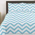 Sweet Jojo Designs 4-Piece Turquoise and White Chevron Children’s and Kids Zig Zag Boy or Girl Twin Bedding Set Collection