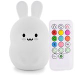 LED Nursery Night Lights for Kids: LumiPets Cute Animal Silicone Baby Night Light with Touch Sensor and Remote – Portable and Rechargeable Infant or Toddler Cool Color Changing Bright Nightlight Lamp