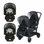 Graco Click Connect Convertible Double Stroller + 2 Click Connect Car Seats