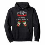 Cute 2019 Twins Christmas Pregnancy Baby Reveal Hoodie Elf