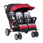 Foundations Infant Toddler Sport Splash 4 Passenger Quad Stroller – Red