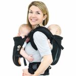 TwinGo Air – Classic Black – All Season Baby Carrier – Separates to 2 Single Carriers. Breathable Mesh, Compact, Comfortable, and Fully Adjustable