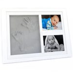 Best Baby Handprint Keepsake Photo Frame – Premium Quality – for Boys and Girls – Best Shower Gift for Registry – Natural Memorable Clay – Great Wall or Table Decoration – Cool Design from Tiny Cozy