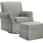 Baby Relax The Kelcie Nursery Swivel Glider Chair and Ottoman Set, Grey