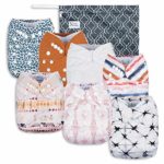 Jungle Cat Baby Cloth Pocket Diapers 7 Pack, 7 Bamboo Inserts, 1 Wet Bag by Nora’s Nursery