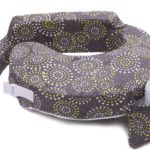 My Brest Friend Original Nursing Posture Pillow, Grey & Yellow Fireworks