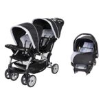 Baby Trend Sit N Stand Tandem Stroller + Infant Car Seat Travel System, Stormy