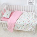 Best Quality – Bedding Sets – Pcs Set Baby Bedding Set Pure Cotton Flamingo Grey Cloud Pattern Crib Kit Including Pillowcase Duvet Cover Cot Flat Sheet – by Squeeque – 1 PCs