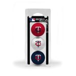 Team Golf MLB Minnesota Twins Regulation Size Golf Balls, 3 Pack, Full Color Durable Team Imprint