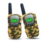 Boys Toys 4-8 Year Old Joyfun Walkie Talkies for Kids 2 Mile Rang for Outdoor Adventures Camping and Hiking Christmas Thanksgiving Gifts Yellow Twin-Pair