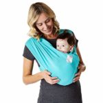 Baby K’tan Breeze Baby Carrier, Teal –Women 10-14 (M) / Men jacket 39-42 – Newborn Sling – Infant, Child Wrap (newborn to -35lbs)