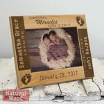Twins Baby Picture Frame-Personalized Twin Birth Announcement Picture Frame