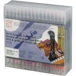 Kuretake ZIG ART & GRAPHIC TWIN RB+F 80 Colors Set TUT-95/80V