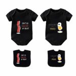 YSCULBUTOL Baby Bodysuits for Unisex Boys Girls Long Sleeve White Twin Clothes Boy Girl Perfect Together Newborn to 12 Months (Black, 0-3 Months)