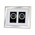 Hill Interiors Champagne Edged Bevelled Mirror Twin Photo Frame (One Size) (Silver/Gold)