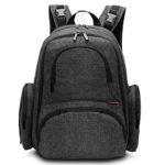 CoolBELL Baby Diaper Backpack With Insulated Pockets/Large Size Water-resistant Baby Bag/Multi-functional Travel Knapsack Include Changing Pad (Black)