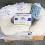 Twin Gift Set – Twin Z Pillow + 1 Cream Cover + 2 Fun One Pieces + Travel Bag
