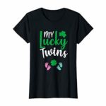 Womens St. Patricks Expecting Mom Twins Pregnancy Announcement Gift