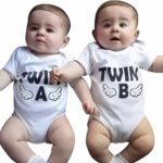 Efaster Newborn Baby Boy Girl Summer Clothes Bodysuit Twins Romper 0-24 Months