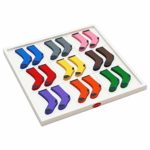Skola Toys – Sock Twins Colors – Pair and Match The Colored Socks, Play Memory Games and Learn Secondary Colors – Wooden Educational Toy for 2 to 4 Year Old