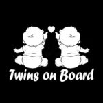 Car Vehicle Products Twins Baby On Board Car Sticker Decals for Automotive Vinyl Stickers for Cars Styling Auto Autocolantes