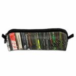 Donvoon Twin Tip Snow Skis Pen Pencil Stationery Bag Makeup Case Travel Cosmetic Brush Accessories Toiletries Pouch Bags Zipper Resistance Carry Handle Power Lines Hanging Handbag Documents