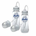 Podee Hands Free Baby Bottle – Anti-Colic Feeding System 9 oz (2 Pack – Blue)