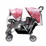 MGQFY Double Stroller Rain Cover,Universal Baby Twins Stroller Rain Cover for Double Stroller Tandem Duo Connect Strollers Pram Baby Infant Pushchair Wind Shield Rain Covers Outdoors Rain Gear Canopy
