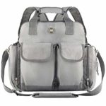 Baby Diaper Bag Backpack : Big Waterproof Nappy Bag for Mom & Dad – Stylish & Durable Baby Bag for Boys & Girls – Travel Tote – Adjustable Stroller Strap – Grey