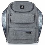 Extra Large Diaper Bag Backpack| Baby Backpack Diaper Bag for Mom & Dad with Stroller Straps| Waterproof Changing Pad & 2 Large Insulated Pockets| Light & Spacious| Perfect for Travel with Twins|Grey