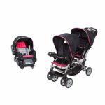 Baby Trend Double Sit N’ Stand Stroller System and Travel Car Seat, Optic Pink