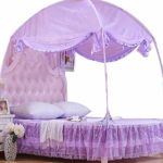 CdyBox Princess Mosquito Net Bed Tent Canopy Curtains Netting with Stand Fits Twin Full Queen (Purple, Twin-XL)