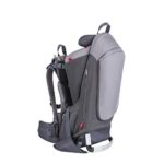 phil&teds Escape Child Carrier Frame Backpack, Charcoal – Height Adjustable Body-Tech Harness – Articulating Dual Core Waist Belt – Includes Hood, Daypack, Change Mat – 30L Storage – 2 Year Guarantee