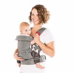 You+Me 4-in-1 Convertible Baby Carrier with 3D Cool Air Mesh – Heather Grey – Wear with a Newborn as Small as 8 lbs, and Infants up to Toddler of 32 pounds.