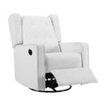 Naomi Home Odelia Swivel Rocker Recliner Microfiber/Bright White