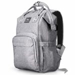 BabyX Diaper Bag Backpack with Multi-Function Waterproof Maternity Nappy Bags for Mom & Dad [Insulated Pocket] [Large Capacity] Travel Organizer Baby Care Changing Bag Durable and Stylish -Grey