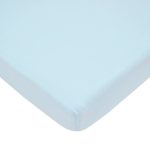 TL Care 100% Natural Cotton Value Jersey Knit Fitted Portable/Mini-Crib Sheet, Blue, Soft Breathable, for Boys and Girls