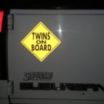 Twins Baby on Board Magnet Reflective Vehicle Magnetic Sign