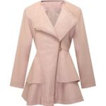 The Twins Dream Girls Faux Leather Coat Toddler Jacket for Kids Dress Coat with Emboss Rose 3-12y